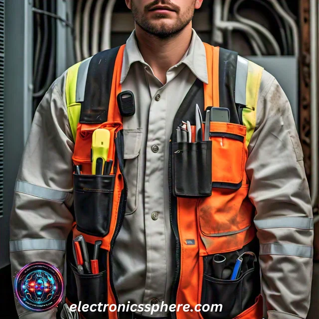 For electricians working in low-light conditions or construction sites, vests with reflective strips can enhance visibility and safety. 