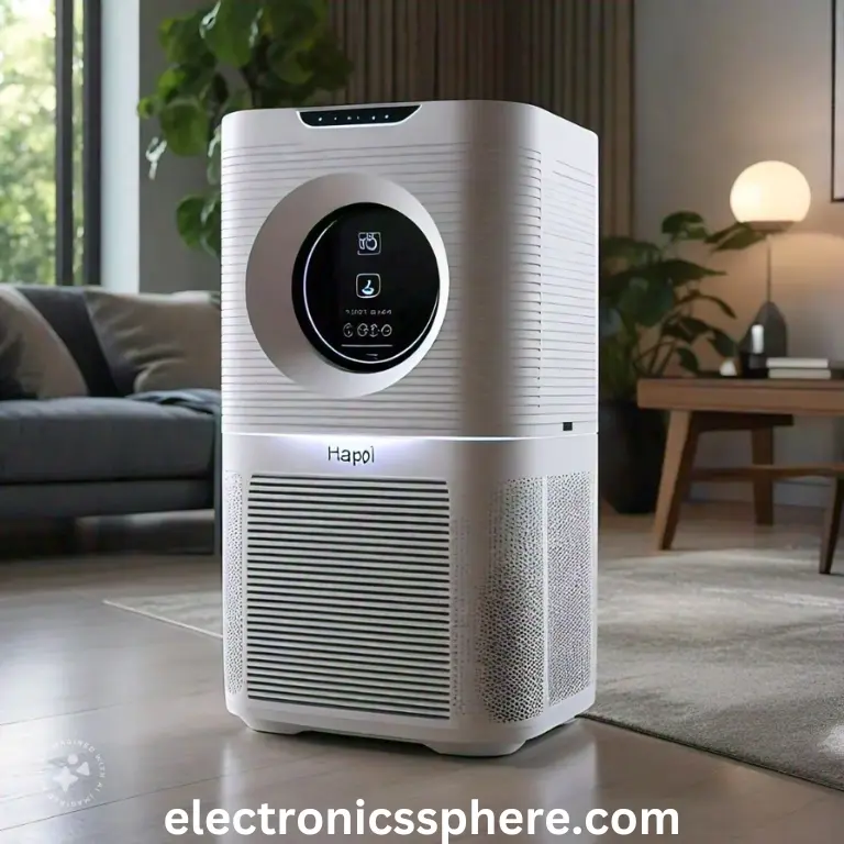 The Happi air purifier is designed to provide clean and fresh air in your living spaces. Utilizing advanced filtration technology, it effectively removes pollutants, allergens, and other harmful particles from the air. Whether you suffer from allergies, or asthma, or want to improve the air quality in your home, the Happi air purifier offers a reliable solution.