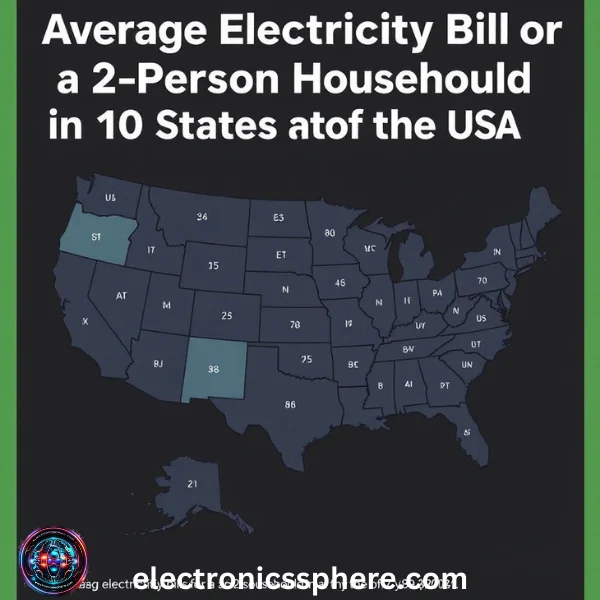 Average Electricity Bill for a 2-Person Household in 10 States of the USA (Latest Data)